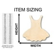 thumbnail image 2 of Unfinished Wood Ballet Dress Shape - Craft - up to 46" DIY 16" / 1/2", 2 of 3
