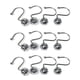 thumbnail image 1 of Anillos de cortina de ducha Ganchos Bola de rodillo fácil Cortina de ducha de baño Anillos de metal Ganchos 12 Piezas Methold HA0136-01B, 1 of 6