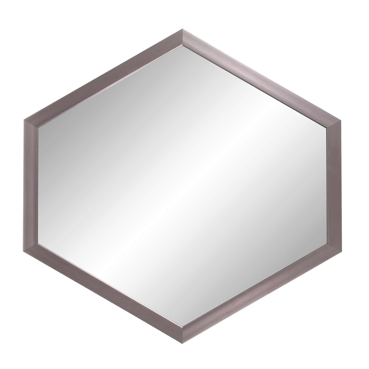 Tyler Dillon Graphite Foil Hexagonal Wall Mirror - 30"W x 30"H