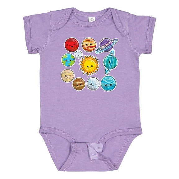 Inktastic Happy Sun Moon and Planets Boys or Girls Baby Bodysuit