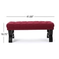 thumbnail image 3 of Reddington Fabric Ottoman Bench, Deep Red, 3 of 7