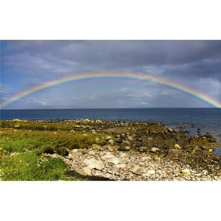 Rainbow On The Island of Arran Scotland Poster Print by John Short, 36 x 22 - Large