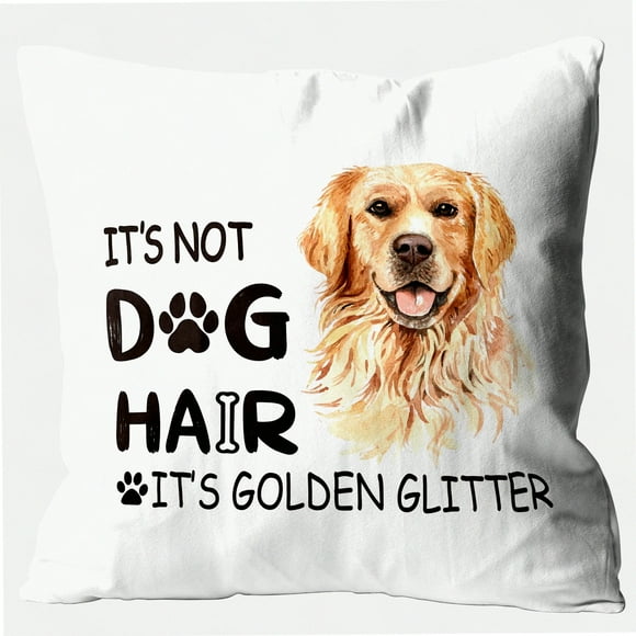 Golden Glitter Retriever Pillow Covers - Dog Lover Gifts - Painting Inspired Decor - Sparkling Golden Retriever Design - 0039B Collection