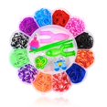 thumbnail image 1 of Juego de bandas de telar coloridas creativas, Kit DE FABRICACIÓN de pulseras de arco iris, banda de goma DIY, pulseras tejidas, juguetes artesanales para niñas, regalos de cumpleaños, 1 of 4