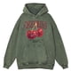 thumbnail image 5 of Sudadera con capucha retro desgastada con cerezas Cosh Valentine para hombre, ropa de calle informal, holgada, de gran tamaño, 100 % algodón, 5 of 5