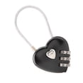 thumbnail image 1 of Heart Padlock, 3 Digit Code Combination Luggage Bag Lock Password Security Couple Padlock for Travel Bags Suitcase Lockers Backpacks Jewelry Boxes, 1 of 7