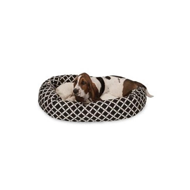 MajesticPet 788995542025 32 in. Bamboo Sherpa Donut Pet Bed Black Walmart