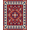 Red, Pattern 2, variant on ODIKA 4' x 6' Machine Washable Non-Slip Area Rug, Middle Eastern Flower High Traffic Rug, Red, 350726