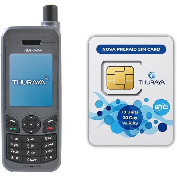 Thuraya XT-LITE Satellite Phone   10-Unit Nova Prepaid SIM | 30-Day Validity | Voice & SMS Coverage for Remote & Emergency Communication