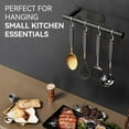thumbnail image 3 of Paper Towel Holder, Paper Towel Holder Under Cabinet, 13.2 inch Self Adhesive or Drilling Paper Towel Holder Wall Mount with 2 Hooks Stainless Steel Paper Towel Roll Rack for Kitchen Bathroom, Black, 3 of 6