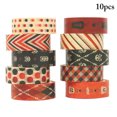 thumbnail image 1 of Coofit 10 Rolls Halloween Masking Paper Tape Skeleton Dot Ghost Cartoon Craft Tape, 1 of 10