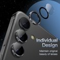 thumbnail image 2 of for Samsung Galaxy S24 Camera Lens Protector, 9H Tempered Glass Camera Cover Screen Protector Metal Individual Ring for Samsung Galaxy S24, Black, 2 of 6