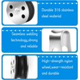 thumbnail image 4 of SURJDE 5 PCS Sailing Pulley Block Heavy Duty Stainless Steel Single Pulley Block Removable Pin Pulley Block Sailing Pulley Systems Wire Rope Pulley Nylon Roller Pulley Block for Sailboat Gym, 4 of 6