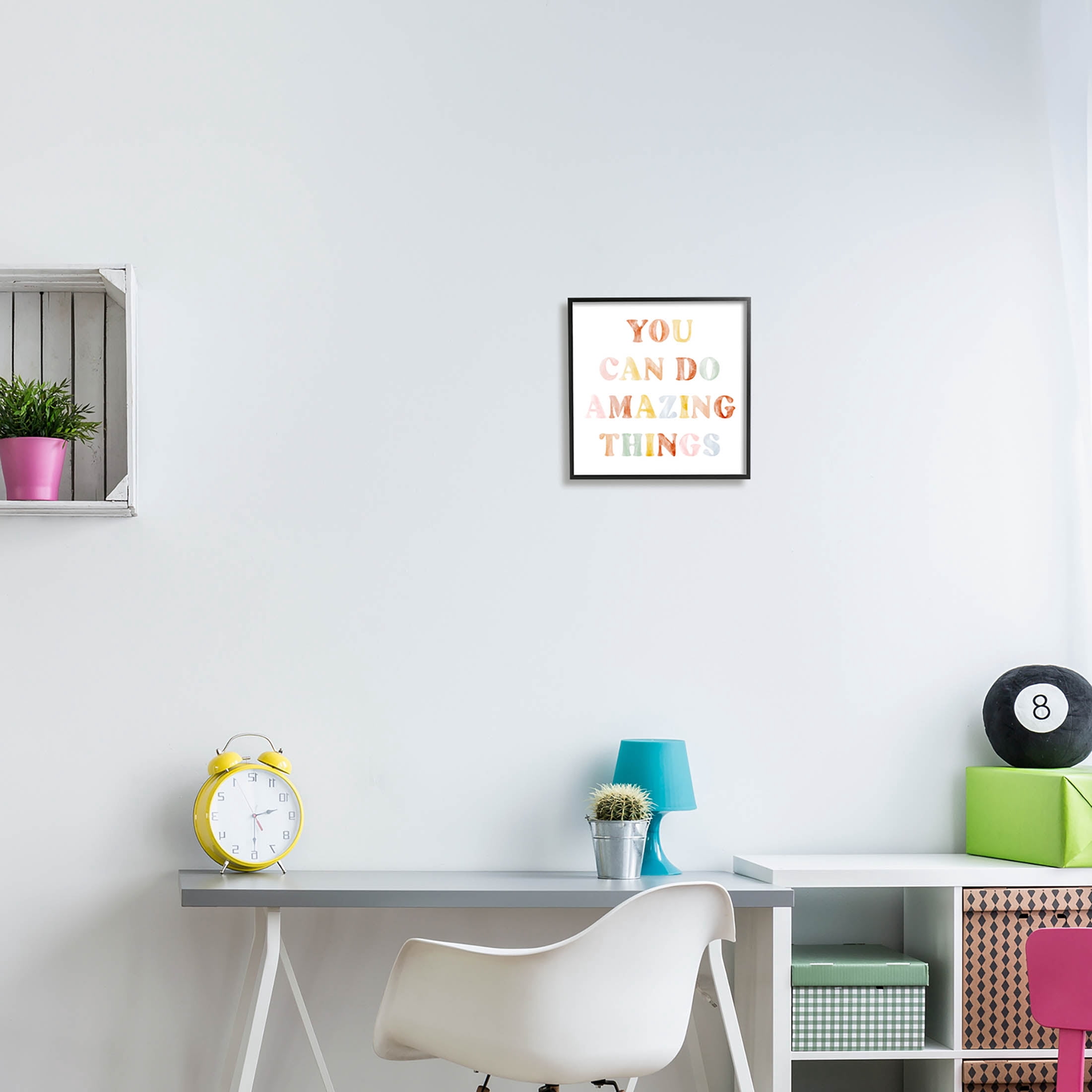 Stupell Industries You Can Do Amazing Things Graphic Art Black Framed Art Print Wall Art, Design by Lil' Rue