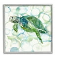 thumbnail image 5 of Stupell Industries Watercolor Sea Turtle Swimming Ocean Water Bubbles Painting Gray Framed Art Print Wall Art, Design by Carol Robinson, 5 of 5