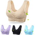thumbnail image 2 of Sexy Lace Bralette Solid Cross Side Buckle Bra Brassiere Wireless Push up Bras for Women, 2 of 2