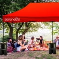 thumbnail image 7 of SereneLife Pop Up Tent Commercial Instant Shelter - Waterproof Polyester Tent with Portable Wheeled Carry Bag and Sand Bag, 10 x 20 ft. (Red), 7 of 7