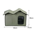 thumbnail image 3 of DOLITY Stray Cats Shelter Weatherproof Winter Puppy Kitten Sleeping Tent for Feral Cats Dogs Outdoor Cat House for Outdoor Courtyard Pets Supplies ,50x41x38cm, 3 of 7