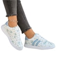 thumbnail image 6 of KEVCHE Womens Floral Flat Lightweight Breathable Casual Training Shoes, Mesh Athletic Sneakers for Walking Gym Running, Comfortable Lace-Up Sport Footwear with Cushioned Insole, 6 of 8