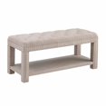 thumbnail image 1 of Linon Banc Rembourré en Bois Beige, 1 of 8