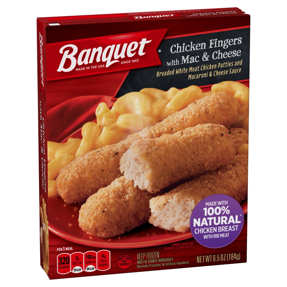 Banquet Chicken Fingers with Mac & Cheese, 6.5 oz