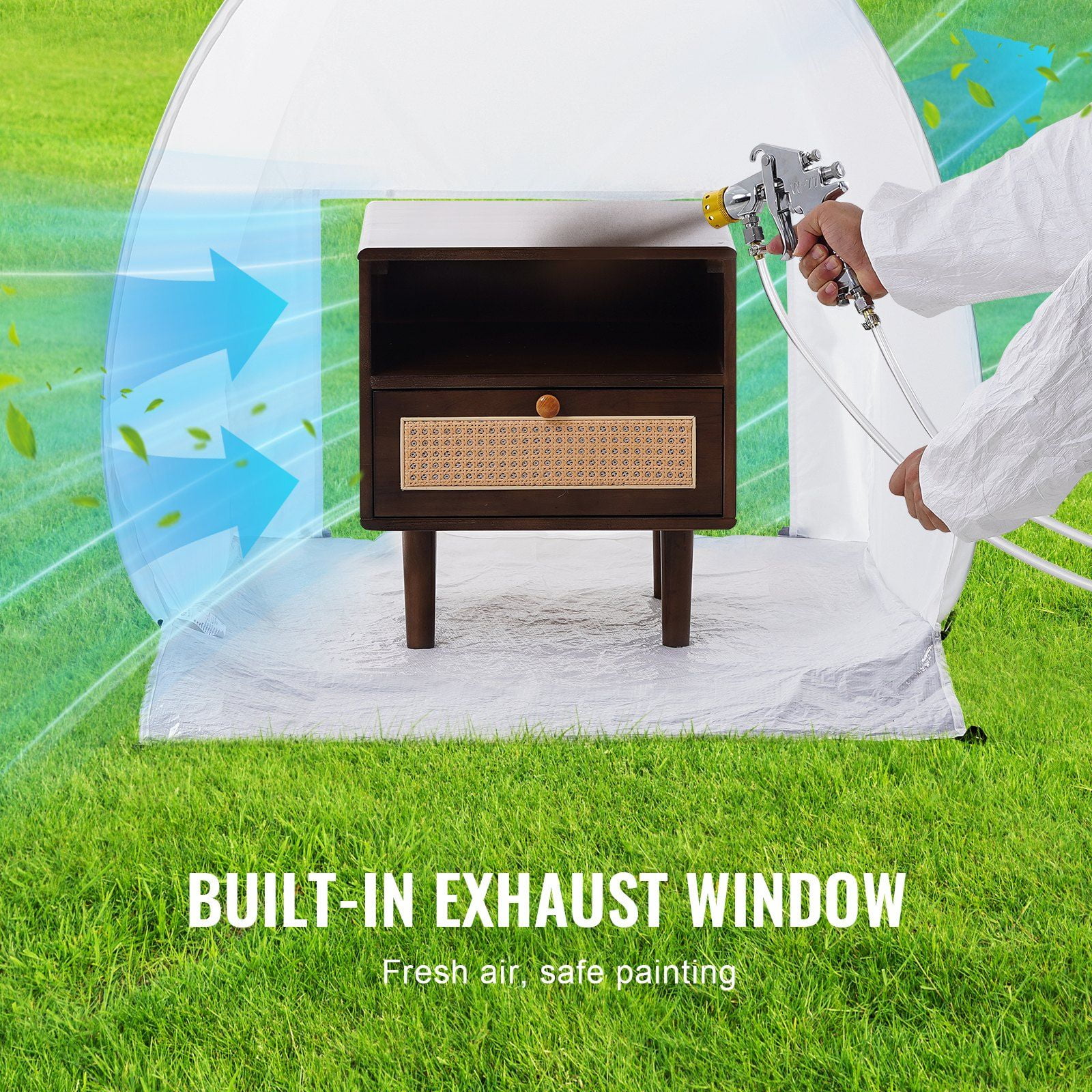 40x35x40 Inch Portable Spray Paint Tent Booth Pop Up Shelter – Ideal for Hobbyists & Crafters