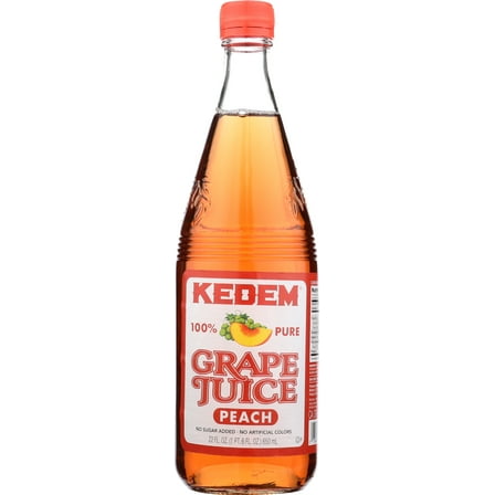 Pack of 6, Kedem Peach Grape Juice, 22 fl oz