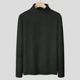 thumbnail image 5 of Comdrip Hauts pour Femmes Manches Longues Chemises pour Femmes Coupe Ample Col Roulé Haut Décontracté Automne Hauts Légers Chauds Chandails Hauts Col Roulé pour Femmes Gris Foncé 2TG, 5 of 5