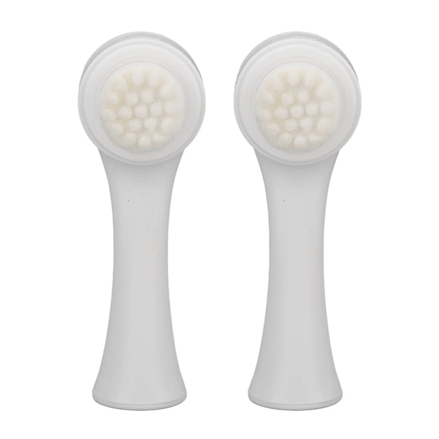 2 cepillos de lavado facial de doble cara para limpieza profunda de suciedad, aceite, masaje facial, cepillo exfoliante para lavado facial y masaje.