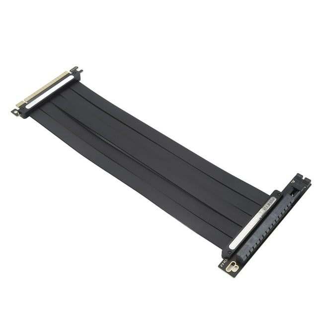 PCIe 4.0 X16 Extension Cable, EMI Shielded 90 Female PCIe Connector Flexible Riser Cable High Speed Expansion Port Adapter for RTX3090ti RTX3090 RTX3070ti RTX3070
