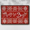 thumbnail image 2 of Fair Isle Snowflake I - Framed Gallery Wrapped Holiday Canvas - 17 x 25 - Black Frame, 2 of 8