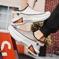 thumbnail image 6 of New+Men'S Low-Top Breathable Mesh Sneakers Lace-Up Design for All-Season Comfor with Vibrant Red & Yellow Accents - Stylish Black & White Casual Shoes, , Casual Footwear | Modern Sneakers | Durable R, 6 of 9