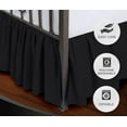 thumbnail image 2 of Split Corner Ruffle Bed Skirts 22" Drop, Fully Elastic Dust Ruffle, 100% Microfiber, Split Corner Bed Skirt Fade Resistant, Machine Washable Luxurious Fabric, Queen Size - Black Solid., 2 of 4