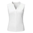thumbnail image 4 of Tank Top for Women V Neck Sleeveless Officewear Loose Fit Solid Color Breathable Lightweight Summer Blouse Fashion Shell Top for Work, 4 of 5