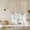 Brown Beige, variant on Green Floral Tie Up Curtains 45 Inches Long, Kitchen Window Curtains Over Sink, Spring Flowers Small Window Curtains Shade Balloon Curtains Valances for Bedroom/Cafe 34"x45"