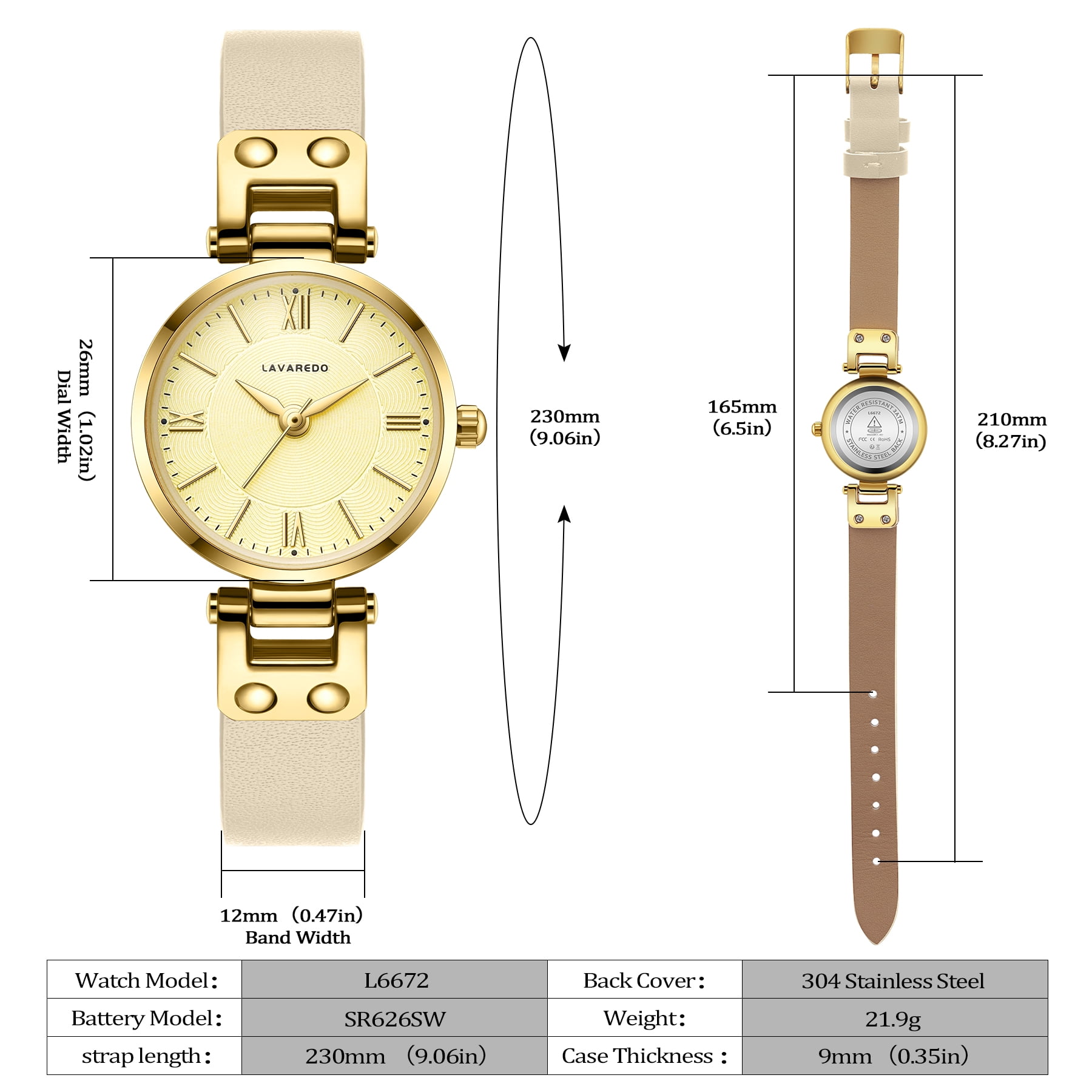 Elegant Women's Quartz Watch with Roman Numerals & Leather Strap - Perfect for Casual and Office Wear