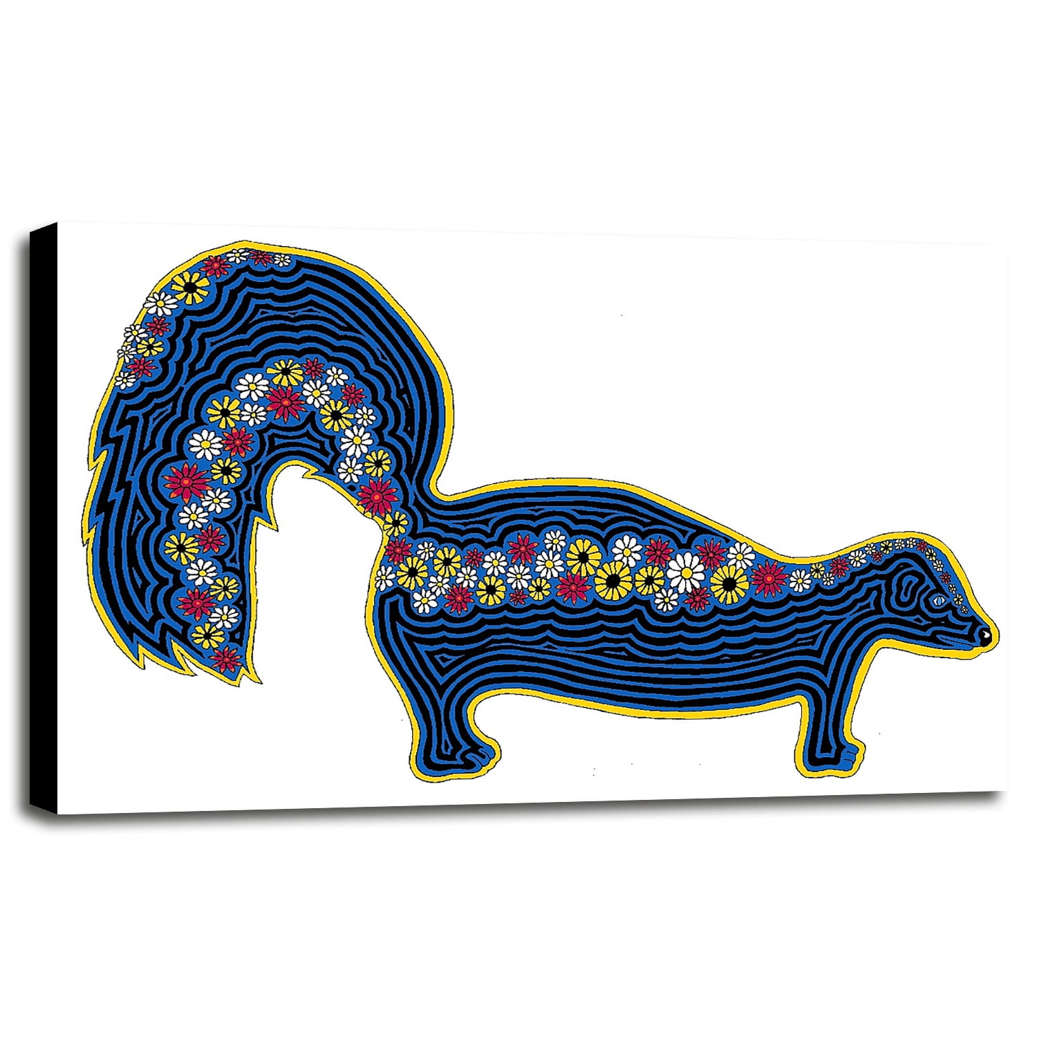 Skunk Wilbas99985 Framed Print 19 X28 5 By Willow Bascom In A Skunk Wilbas99985 Framed Print 19 X28 5 By Willow Bascom In A Canvas Stretched Black Frame Com