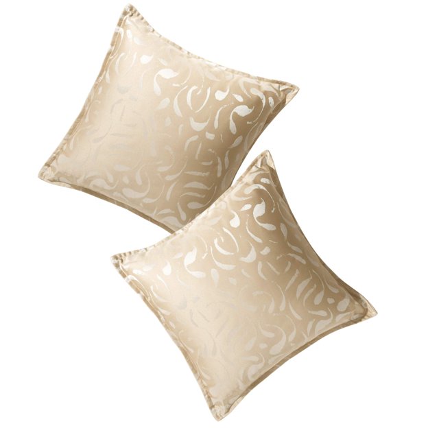 Deconovo Throw Pillow Cases for Dormitorio Sofa Curly Patterned Jacquard Pillow Covers with Edges, Juego de 2, Candied Ginger, 16x16 Inch