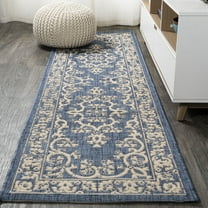 JONATHAN Y SANTA MONICA 2 x 8 Runner Rug, Galon Filigree - Blue/Beige, SMB120A-28