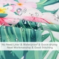 thumbnail image 5 of Flamingo Shower Curtain for Bathroom Palm Leaf Shower Curtain Tropical Shower Curtain Set with Hooks Tropical Bathroom Decor Pink Flamingo Gifts Green Leaf Shower Curtain, 72" W x 72" H, 5 of 6