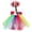 289#Pink, variant on 7 Inch Goose Figurine Mardi Gras Outfit Set, Purple Yellow Green Skirt Hat, Easy Wear Interchangeable Design, Soft Polyester Costume for Festive Decor and Independence Day Holiday Display