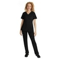 thumbnail image 3 of Healing Hands Purple Label Women's Tamara Pant 's Three Pocket Scrub Pant - X-Large Petite,Black, 3 of 6