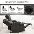 thumbnail image 6 of Bonzy Home 3-Seat Reclining Sofa with Cup Holders, Extra-Wide Manual Recliner Soft Fabric Couch for Living Room, Dark Gray, 6 of 9