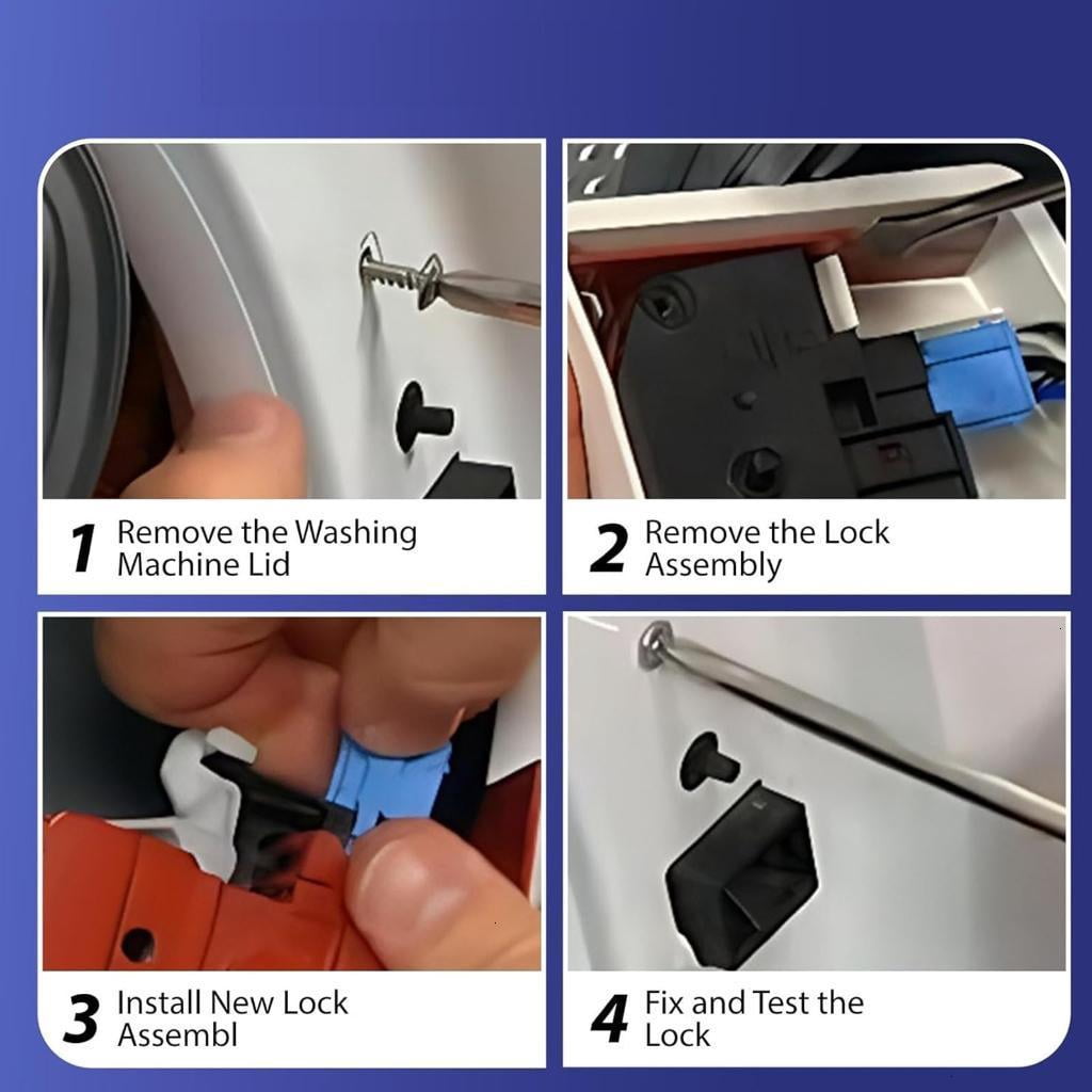 Heavy Duty Top Load Washer Door Replacement Latches Mechanism for Various Models Quick Installation