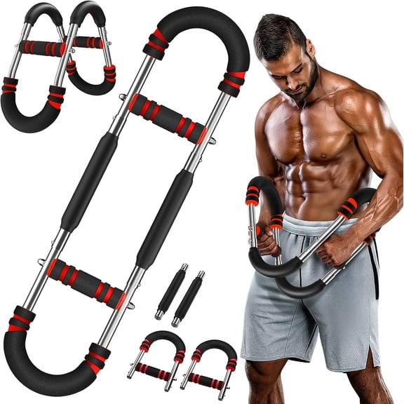 Twister Arm Trainer for Men and Women 60-100lbs 3 Resistance Levels Adjustable Arm Workout Equipment for Chest and Arm Strength Training Portable Home Gym Stainless Steel