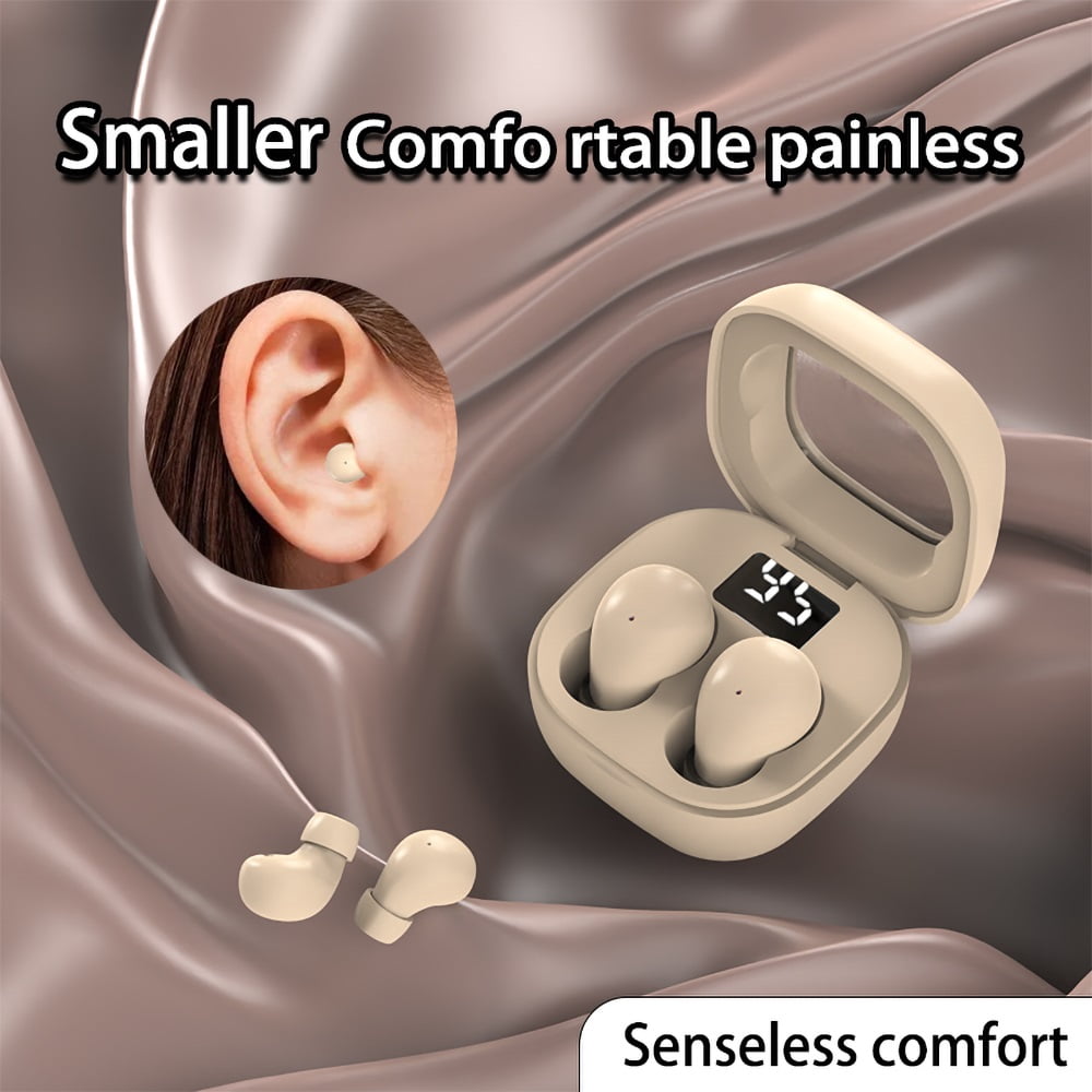 Wireless Bluetooth Headset Mini Ultra Small Sleep New Invisible Earbuds High Sound Quality Headphones Noise Reduction Earphones,black