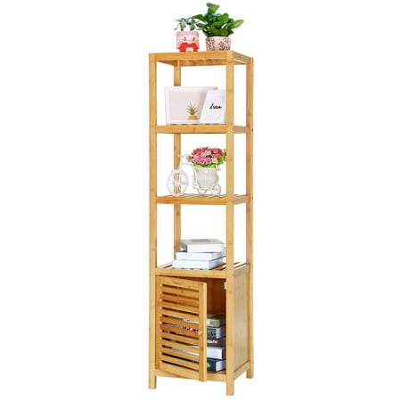 Ollieroo 5 Tier Multi Functional Bamboo Bathroom Storage Rack Shelving Ollieroo 5 Tier Multi Functional Bamboo Bathroom Storage Rack Shelving