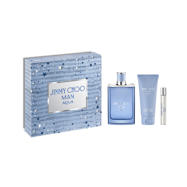Set de 3 piezas de perfume Jimmy Choo Aqua para hombre, 100 ml