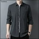 thumbnail image 2 of Camisa de hombre a rayas de alta calidad nueva 2022, ropa informal de estilo vintage para primavera y otoño, camisa de negocios ajustada 100% algodón para hombre, 2 of 4