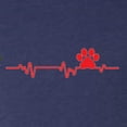 thumbnail image 2 of Dog Heartbeat | Paw Print EKG Lifeline | Veterinarian Vet Tech Dog Lover Tri-Blend Racerback Tank Top, Vintage Navy, Medium, 2 of 5